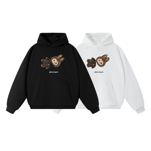 Palm Angels Upside Down Plush Bunny Doll Print Arched Gothic Letter Hoodie 2 colors 29507879