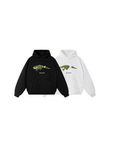 Palm Angels Cut Crocodile Print Arched Gothic Letter Hoodie 2 colors 29507986