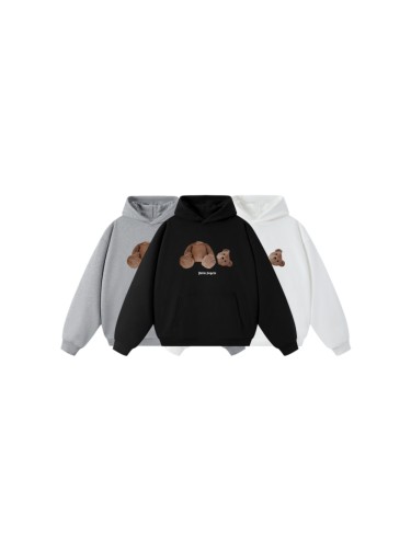 Palm Angels Brown Cut Teddy Bear Print Arched Gothic Letter Hoodie 3 colors 29507996