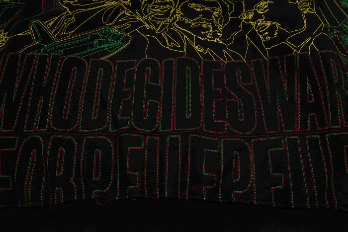 Who Decides War Rasta Color Outline Embroidery Liberty Leader Portrait Full Zip Hoodie 29510285