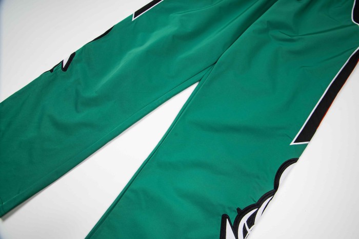 Godspeed White Piping Racing Script Applique Embroidery Wide Leg Track Pants 4 colors 29509287
