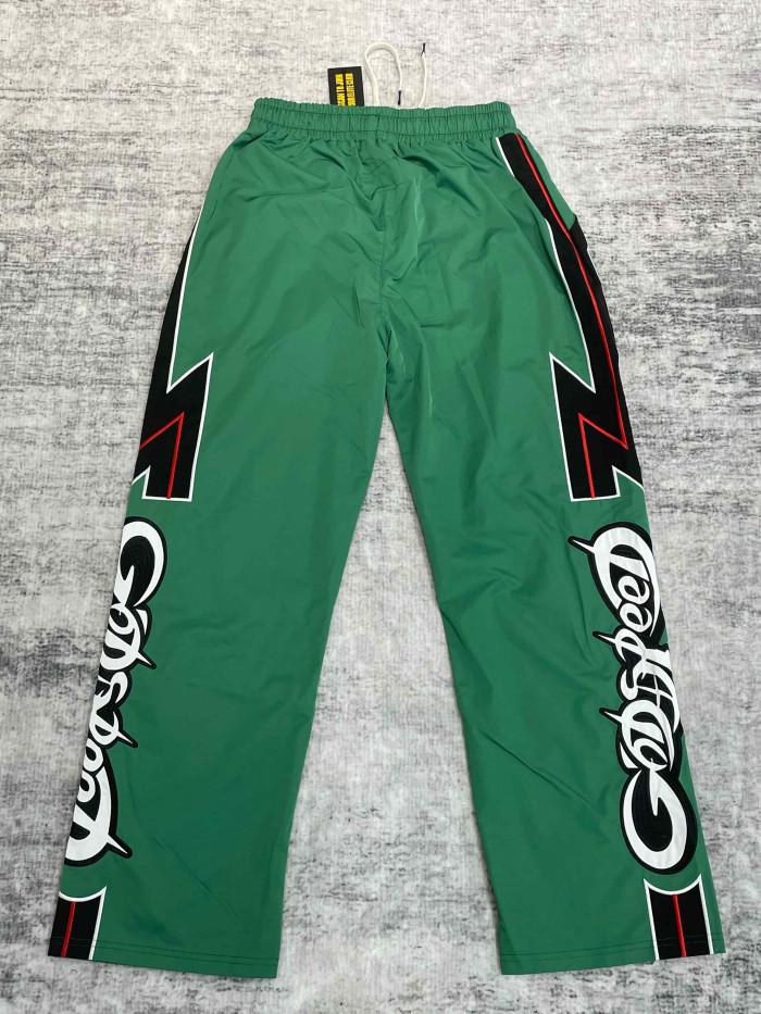 Godspeed White Piping Racing Script Applique Embroidery Wide Leg Track Pants 4 colors 29509287