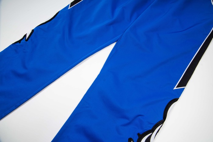 Godspeed White Piping Racing Script Applique Embroidery Wide Leg Track Pants 4 colors 29509287