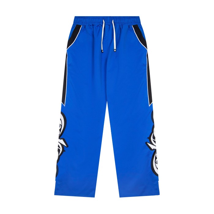 Godspeed White Piping Racing Script Applique Embroidery Wide Leg Track Pants 4 colors 29509287