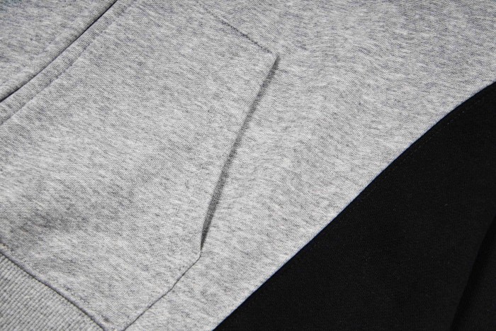GaIIery Dept. Chest Small Letter Curved Side Panel Color Block Zip Up Hoodie 2 colors 29510351