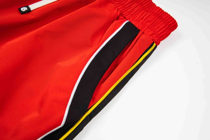 Godspeed White Piping Racing Script Applique Embroidery Wide Leg Track Pants 4 colors 29509287
