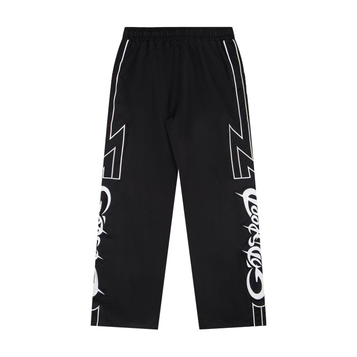 Godspeed White Piping Racing Script Applique Embroidery Wide Leg Track Pants 4 colors 29509287