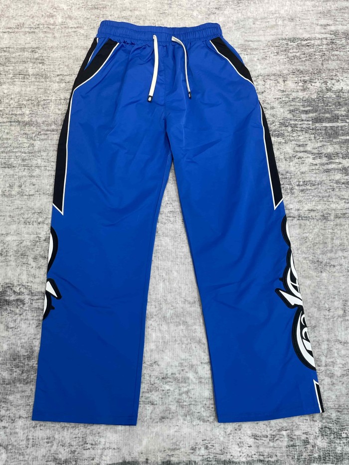 Godspeed White Piping Racing Script Applique Embroidery Wide Leg Track Pants 4 colors 29509287