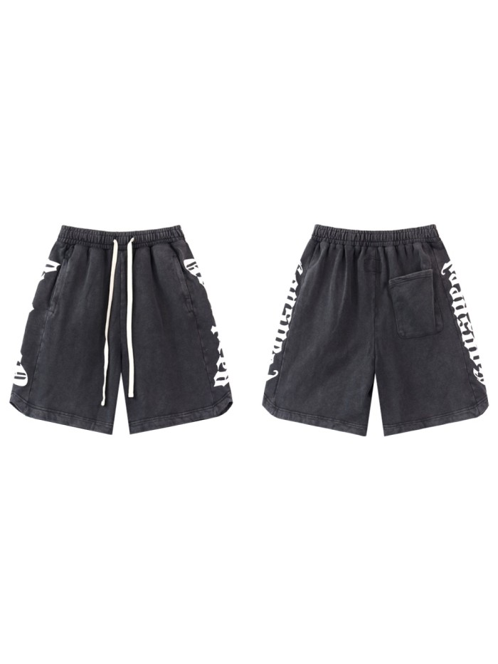 [50% Off]Godspeed Classic Two Side Letter Print Washed Version Shorts 3 colors 28296398