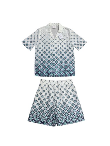 [50% Off]Casablanca 1:1 quality version Logo Printed Polo Shirt & Shorts Set 28313089