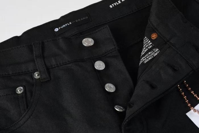 Purple Brand 1:1 quality version Coated All Over Tonal Embossed X Letter Monogram Slim Fit Jeans 29510814