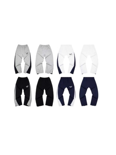 GaIIery Dept. Side Color Block Letter Print Raw Hem Straight Leg Track Pants 4 colors 29510761