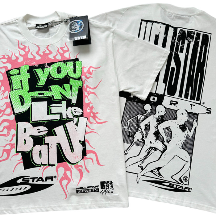 [50% Off]Hellstar Studio Dynamic Letter Print Tee 28296384
