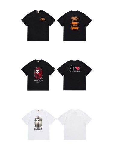 [50% Off]A Bathing Ape Bape Checkered Graffiti Dazzle Ape Head Print Tee 28 colors 28270607