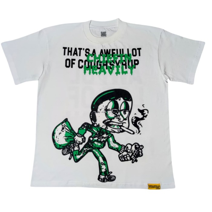[50% Off]Cough Syrup Cartoon Graffiti Alphabet Portrait Printed Tee 8 colors 28270666