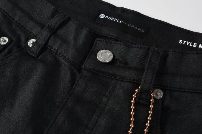 Purple Brand 1:1 quality version Coated All Over Tonal Embossed X Letter Monogram Slim Fit Jeans 29510814