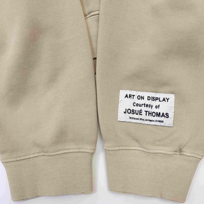 GaIIery Dept. [Big & Tall for weights up to 260 lbs]1:1 quality version Green Letter Hand Drawn Graffiti Cement Grey Hoodie 29510842