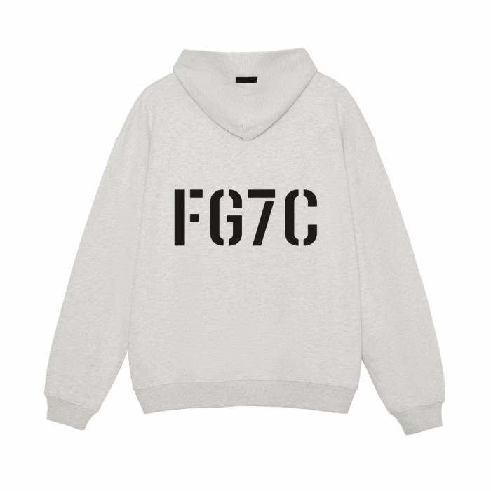 Fear Of God (Essentials) FG7C Plain Back Block Letter Metal Snap Oversized Hoodie 2 colors 29520367
