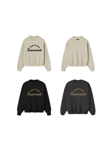 Fear Of God (Essentials) Arched Letter Cursive Script Oversized Crewneck Sweatshirt 3 colors 29520380