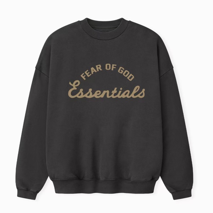 Fear Of God (Essentials) Arched Letter Cursive Script Oversized Crewneck Sweatshirt 3 colors 29520380