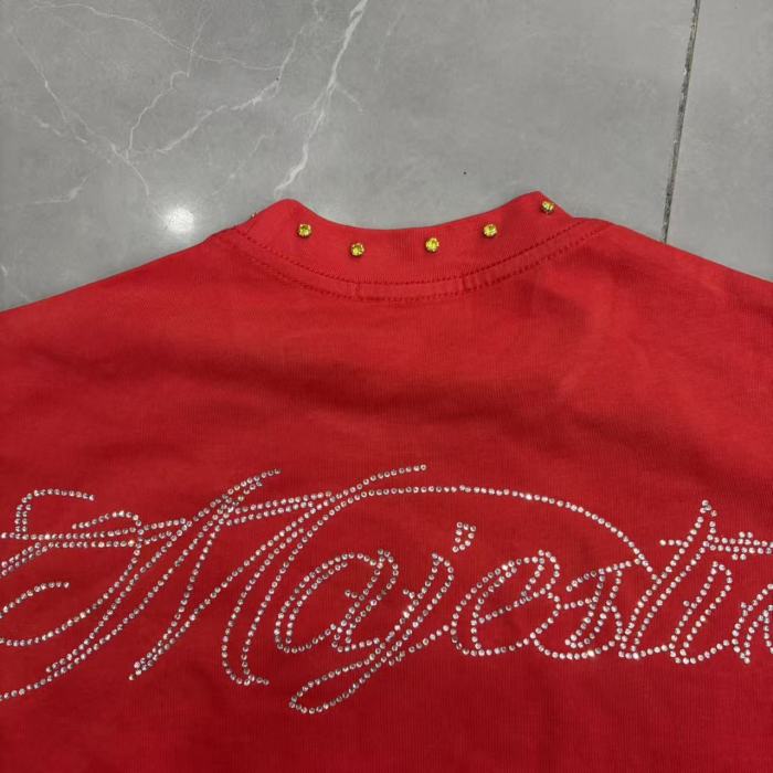 Majestik Flame Marquee Letter Collage Racing Print Collar Cuff Studs Tee 29520289