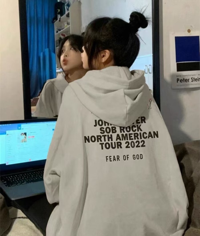Fear Of God (Essentials) Zone Band Co-Branded Sobrock Letter Print Hoodie 3 colors 29520392