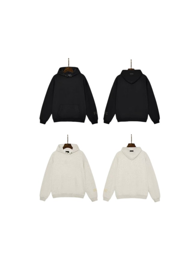 Fear Of God (Essentials)FG7C Plain Sleeve FG Metal Snap Oversized Hoodie 2 colors 29520441