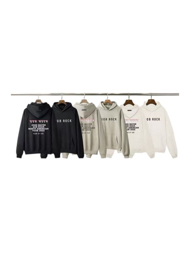 Fear Of God (Essentials) Zone Band Co-Branded Sobrock Letter Print Hoodie 3 colors 29520392