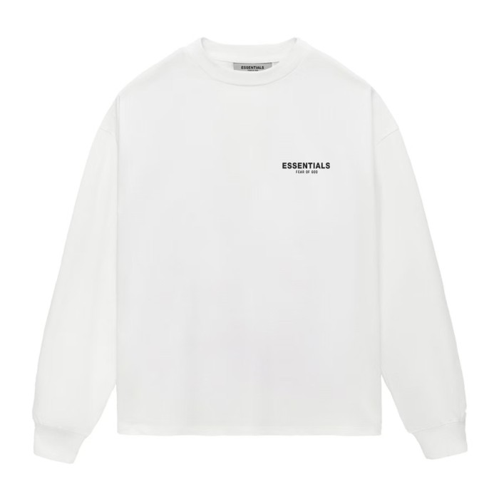 Fear Of God (Essentials) Chest Small Letter Back Brush Graffiti Letter Oversized Long Sleeve Tee 4 colors 29520319