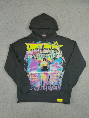 Skull Purple Syrup Cup Print Hoodie 28620242
