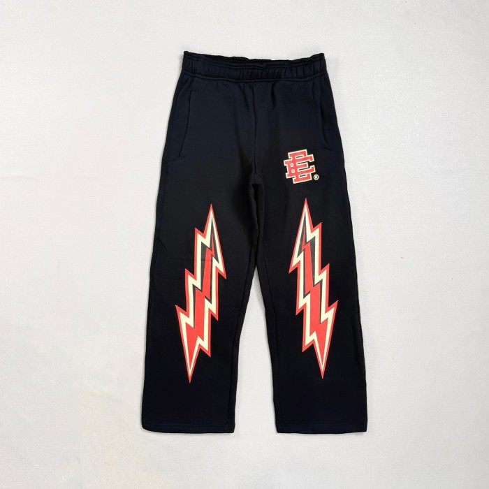 Eric Emanuel 1:1 quality version EE Logo Vertical Lightning Stripe Print Hoodie & Pants Set 2 colors 29523750