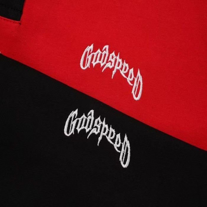 Godspeed Contrast Yellow Crown Thorns Skull Laurel Embroidery Polo T-Shirt 2 colors 29523724