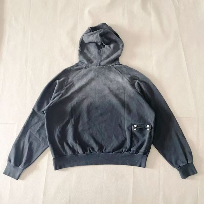 Satoshi Nakamoto Wash Chest Letter Utility Multi Pocket Snap Hood Oversized Hoodie 2 colors 29523459