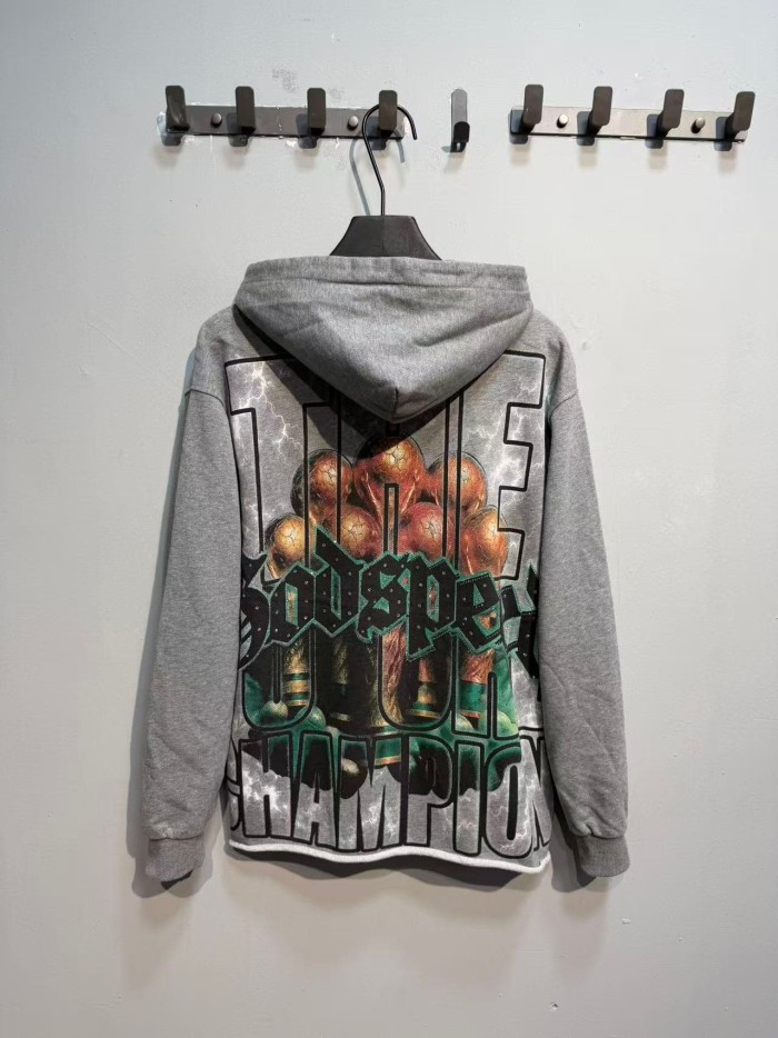 Godspeed Wash Green Gothic Rhinestone Blindfold Liberty Alien Lightning Hoodie 2 colors 29525003