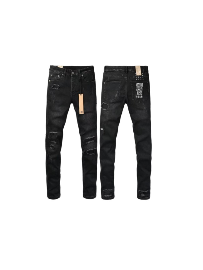 Ksubi 1:1 quality version Black Wash Distressed Rip Frayed Slim Fit Jeans 29524732