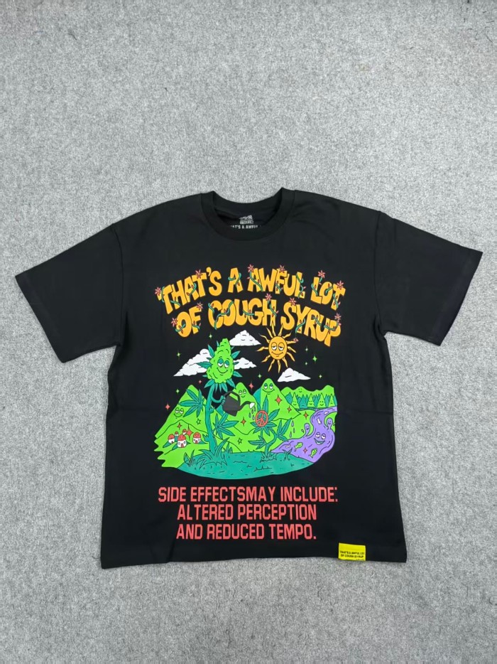 Cough Syrup Psychedelic Sun Plant Print Tee 2 colors 29010783