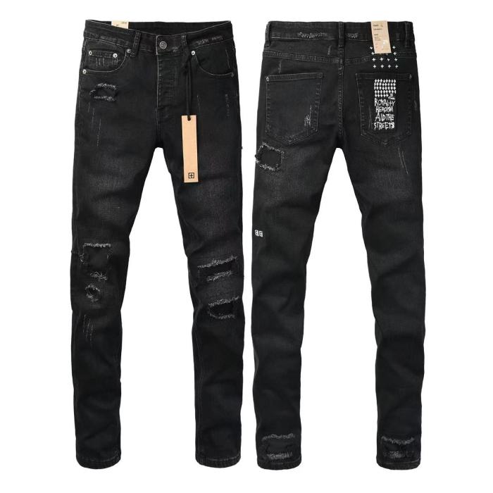 Ksubi 1:1 quality version Black Wash Distressed Rip Frayed Slim Fit Jeans 29524732