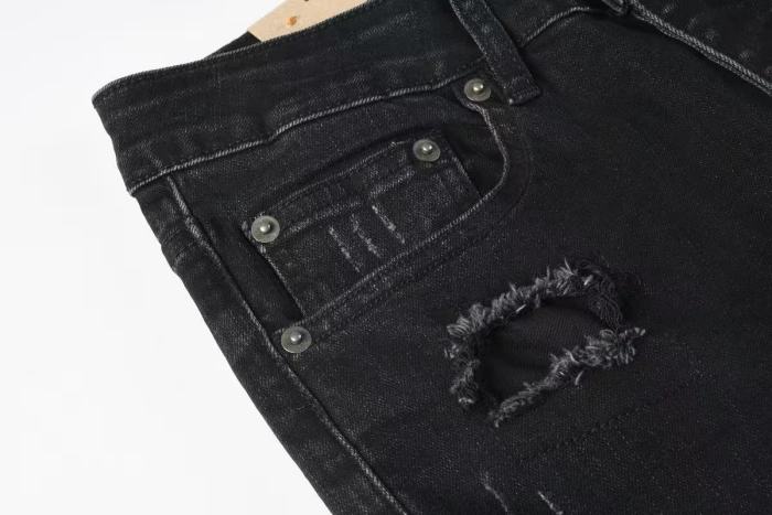 Ksubi 1:1 quality version Black Wash Distressed Rip Frayed Slim Fit Jeans 29524732