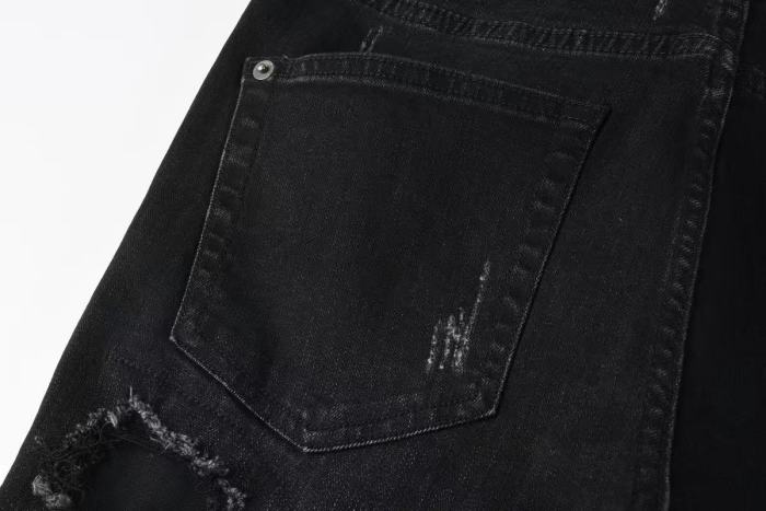 Ksubi 1:1 quality version Black Wash Distressed Rip Frayed Slim Fit Jeans 29524732