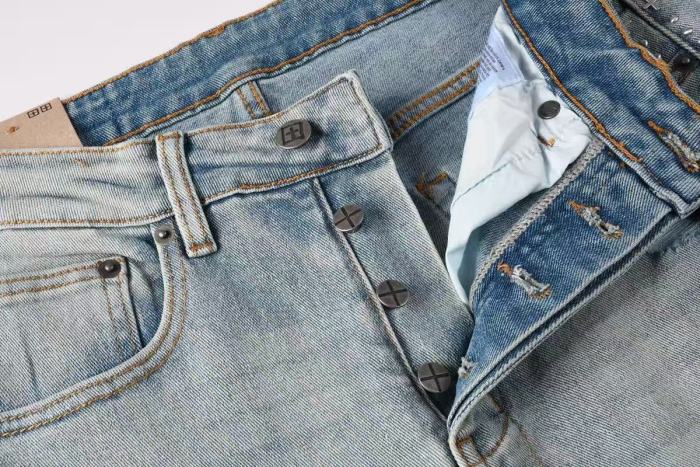 Ksubi 1:1 quality version Light Acid Wash Distressed Rip Side Seam Stud Cross Flare Jeans 29524741