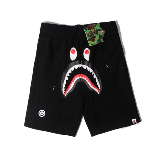 A Bathing Ape Bape Solid Black Shark 3D Print Heavyweight Casual Shorts 29060660