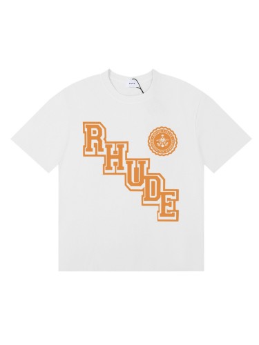[50% Off]Rhude Orange lettering slanted print  Tee 3 colors 28360194