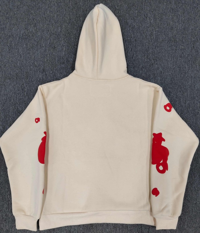 Sp5der All Over Red Sp5der Letter Star Print Oversized Hoodie 29528860