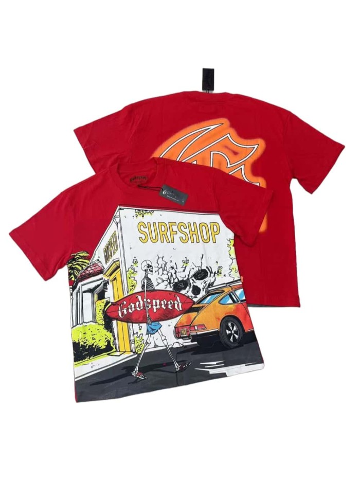 [50% Off]Godspeed Corner surfboard Print Washed Version Tee 3 colors 28416773