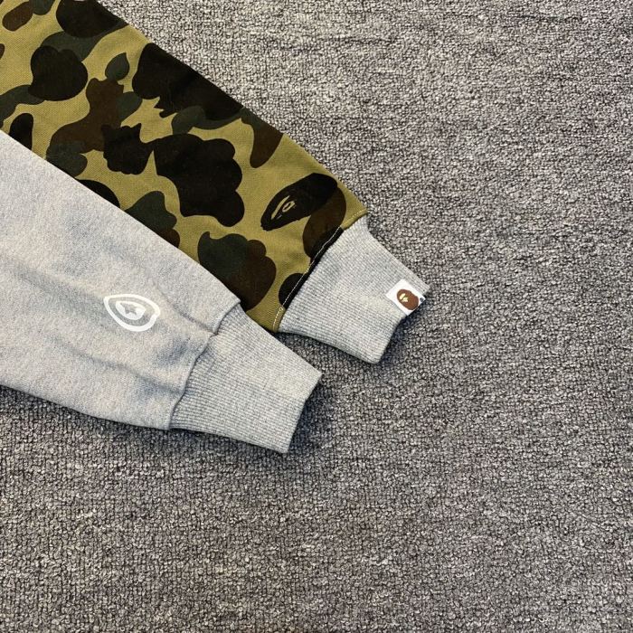 A Bathing Ape Bape 1:1 quality version Shark Spliced Camouflage WGM Logo Zip Couple Hoodie 2 colors 29530948