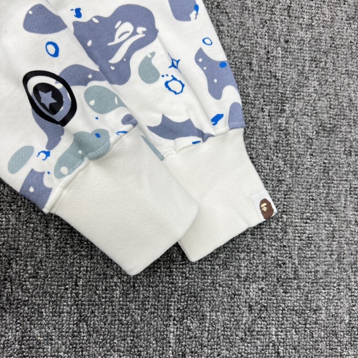 A Bathing Ape Bape 1:1 quality version Star Camouflage Shark Hood Zip Couple Hoodie 2 colors 29530910