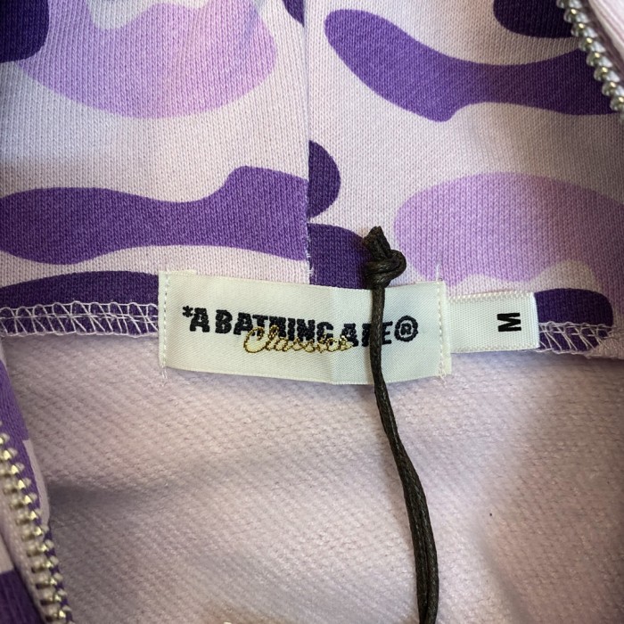 A Bathing Ape Bape 1:1 quality version Purple Camouflage Classic Shark Zip Up Couple Hoodie 29530934