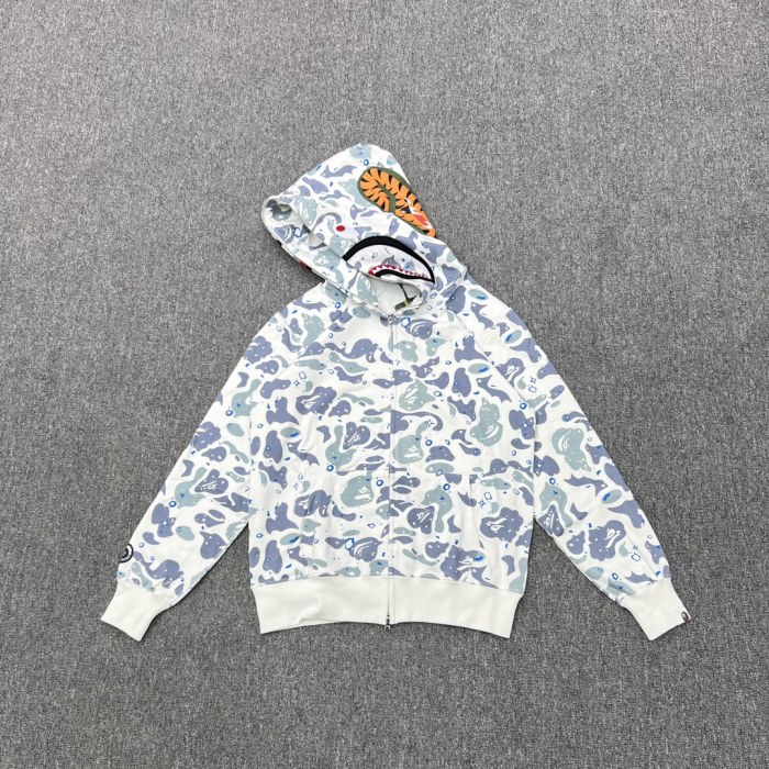 A Bathing Ape Bape 1:1 quality version Star Camouflage Shark Hood Zip Couple Hoodie 2 colors 29530910