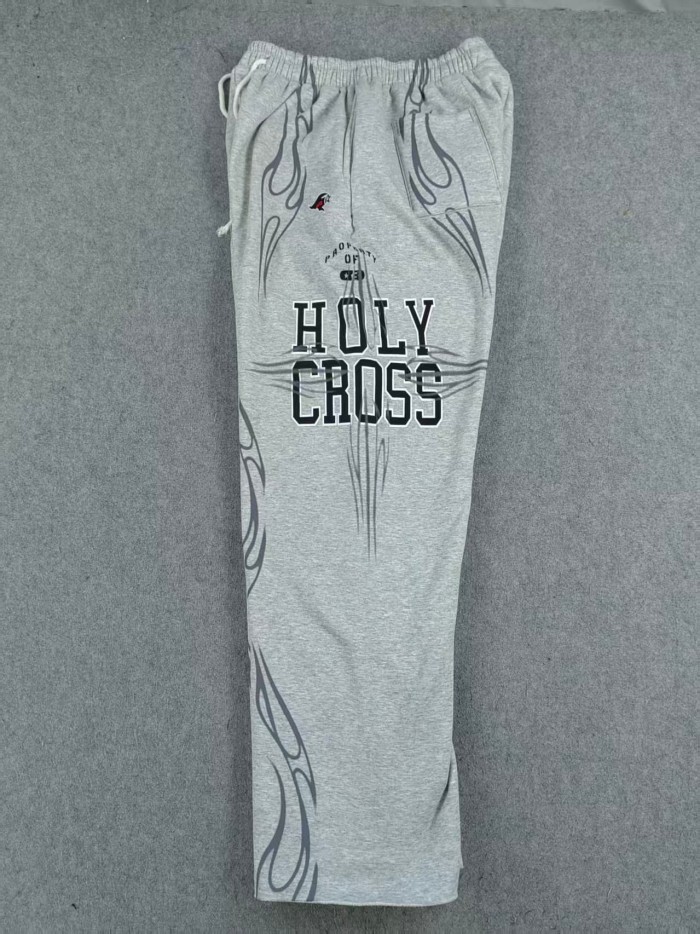 Hellstar Studio Fleece Holy Cross Flame Totem Print Hoodie & Pants Set 29500793