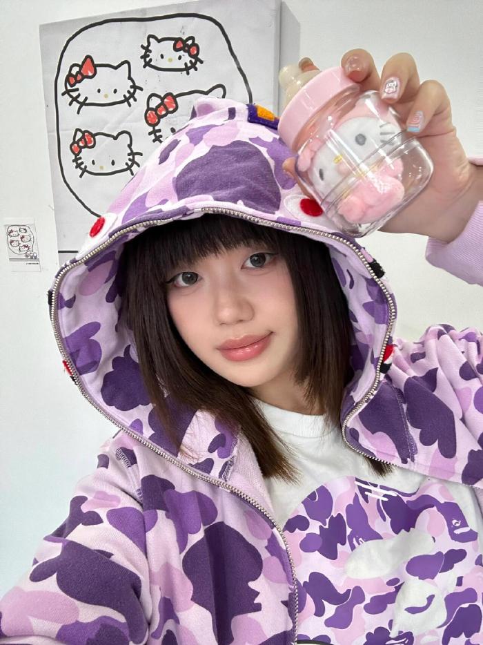 A Bathing Ape Bape 1:1 quality version Purple Camouflage Classic Shark Zip Up Couple Hoodie 29530934